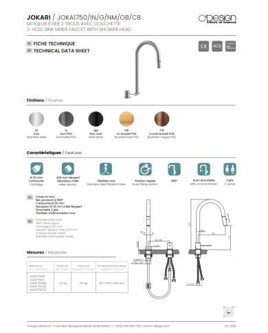 mitigeur lavabo Figaro | O'design