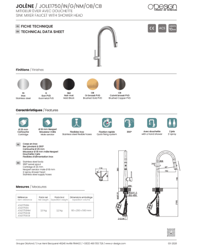 mitigeur lavabo Figaro | O'design