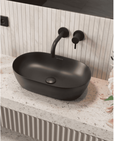 Lavabo Sparrow Noir Mat - Uptrend