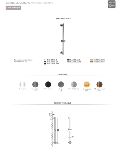 mitigeur thermostatique Drakar | 5 finitions rétro Odesign