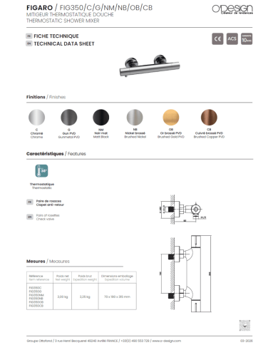 mitigeur lavabo Figaro | O'design
