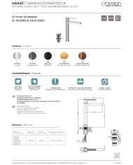 Mitigeur lavabo haut Hanaé - Odesign