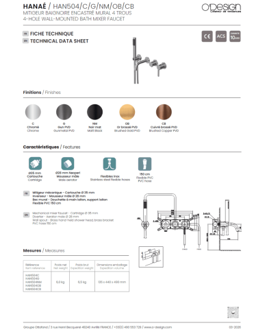 mitigeur lavabo Figaro | O'design