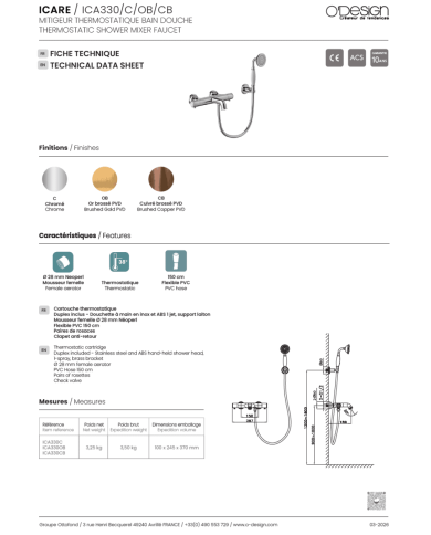 mitigeur lavabo Figaro | O'design