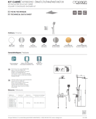 Kit de douche encastré carré - Odesign