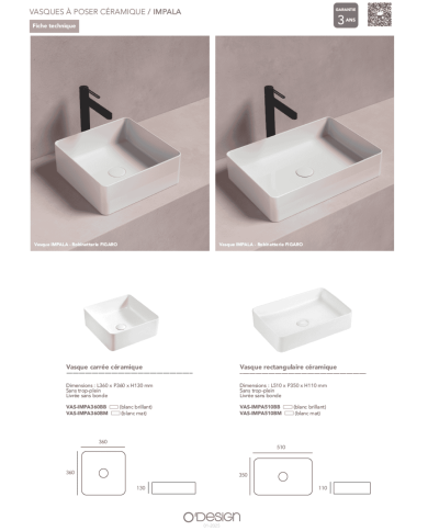 mitigeur lavabo Figaro | O'design