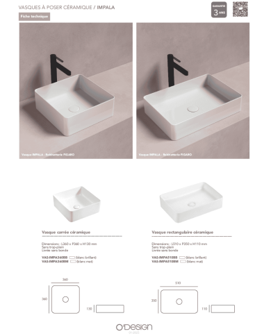mitigeur lavabo Figaro | O'design