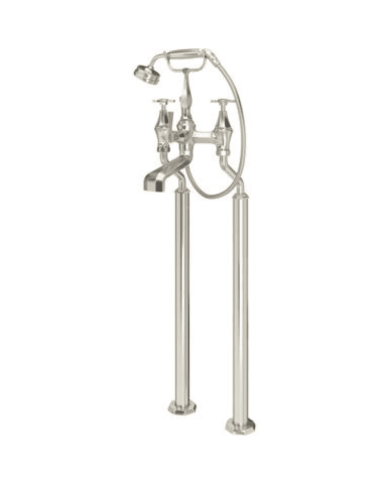 Mélangeur bain/douche croisillons sur colonnes Deco - Perrin & Rowe