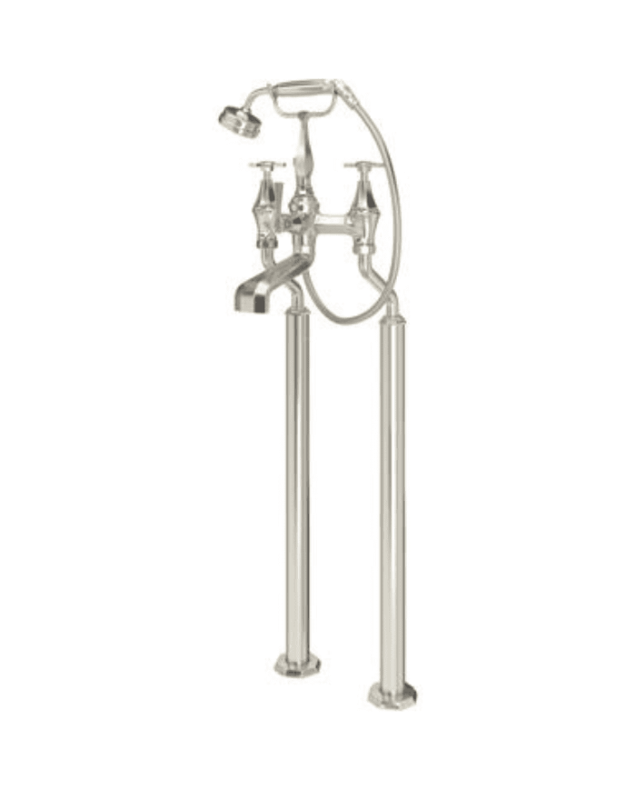 Mélangeur bain/douche croisillons sur colonnes Deco - Perrin & Rowe