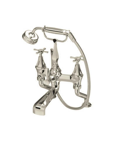 Mélangeur bain/douche croisillons sur colonnettes Deco - Perrin & Rowe