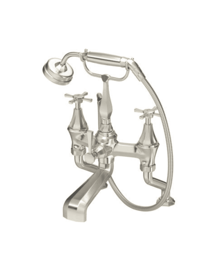 Mélangeur bain/douche croisillons sur colonnettes Deco - Perrin & Rowe