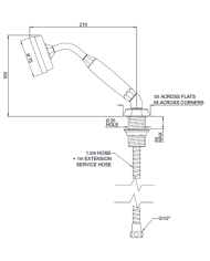 Douchette sur plan Deco - Perrin & Rowe