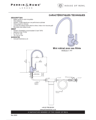 Mini robinet avec eau filtrée Juliet - Perrin & Rowe