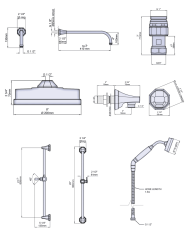 Set de douche 1 Deco - Perrin & Rowe