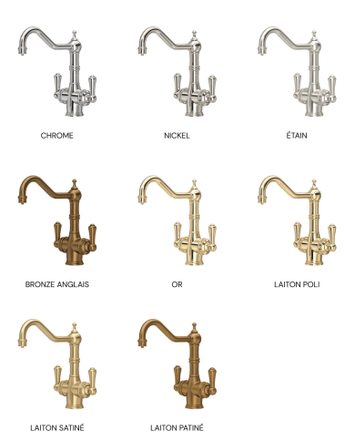 Mitigeur évier avec eau filtrée Provence - Perrin & Rowe
