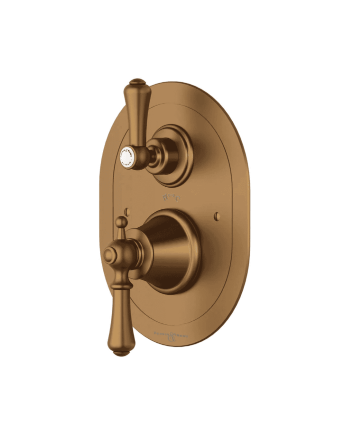 Mitigeur douche thermostatique encastré 2 voies Georgian - Perrin & Rowe