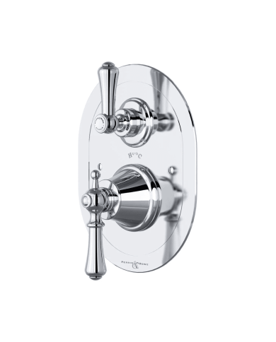Mitigeur douche thermostatique encastré 2 voies Georgian - Perrin & Rowe