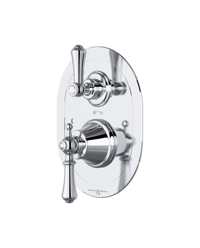 Mitigeur douche thermostatique encastré 2 voies Georgian - Perrin & Rowe