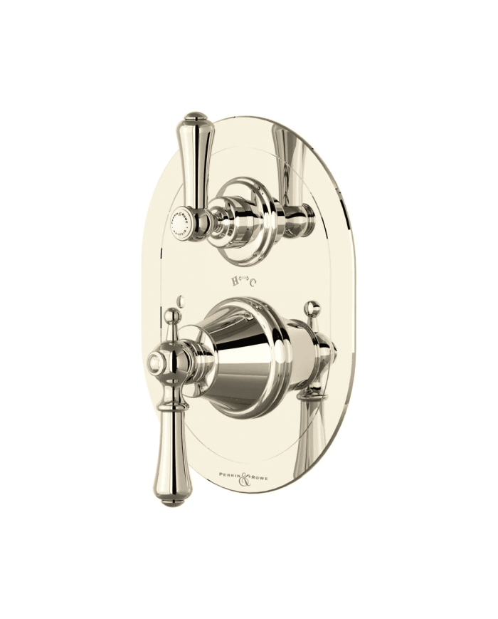 Mitigeur douche thermostatique encastré 2 voies Georgian - Perrin & Rowe