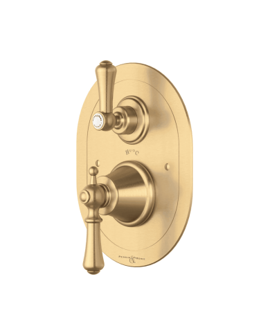 Mitigeur douche thermostatique encastré 2 voies Georgian - Perrin & Rowe