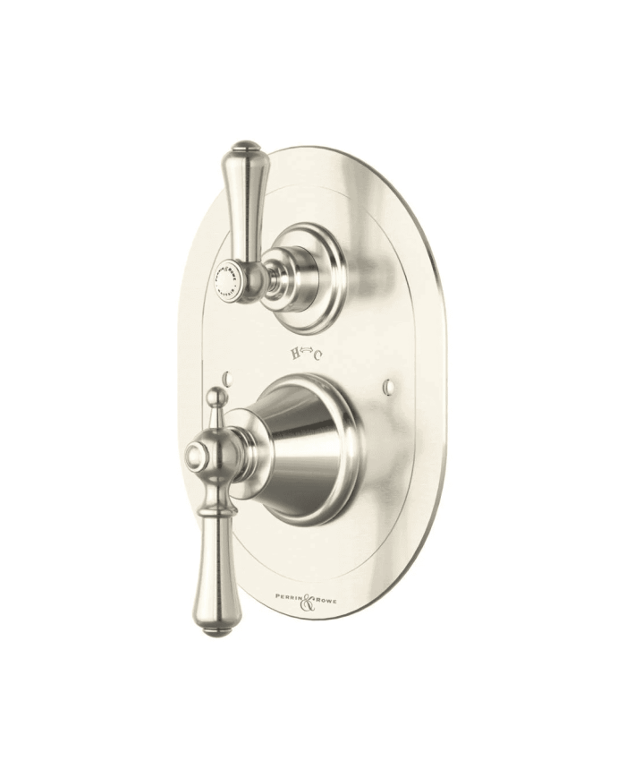 Mitigeur douche thermostatique encastré 2 voies Georgian - Perrin & Rowe