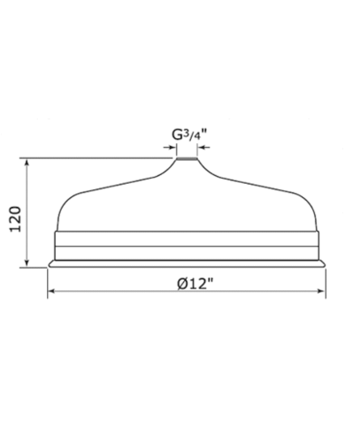 Pomme de douche 300mm Georgian - Perrin & Rowe