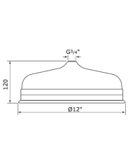 Pomme de douche 300mm Georgian - Perrin & Rowe