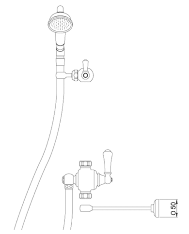 Kit inverseur pour colonne de douche Georgian - Perrin & Rowe