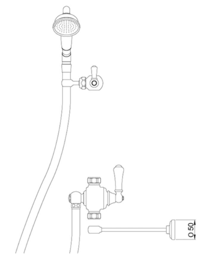 Kit inverseur pour colonne de douche Georgian - Perrin & Rowe