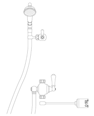 Kit inverseur pour colonne de douche Georgian - Perrin & Rowe