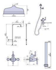 Set de douche 2 Georgian - Perrin & Rowe