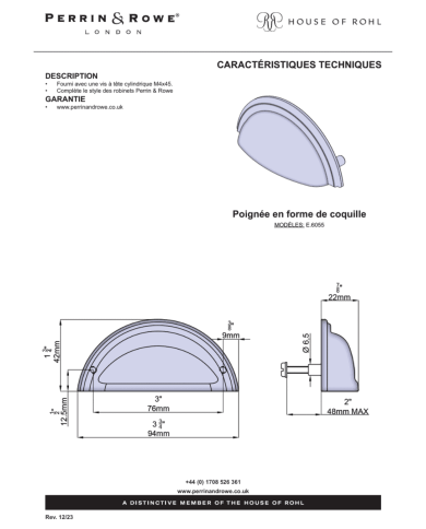copy of Évier en acier inoxidable 710mm - Perrin & Rowe