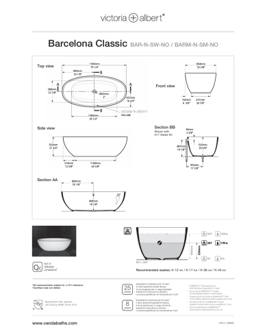 baignoire vintage victoria albert | Barcelona Classic