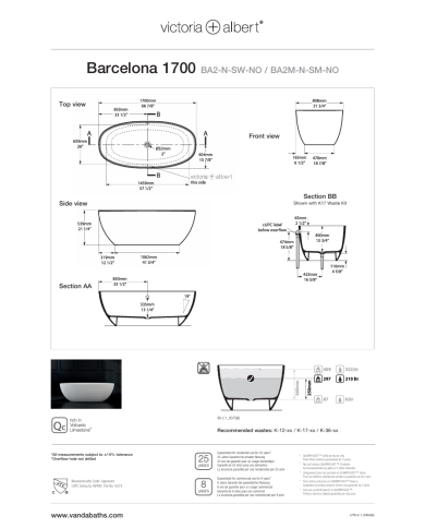 Baignoire Barcelone 1700 - Victoria + Albert