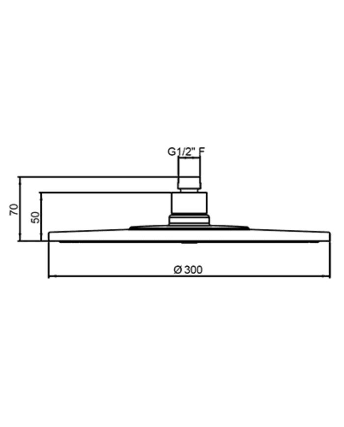 Pomme de douche ronde 300mm Langbourn - Perrin & Rowe