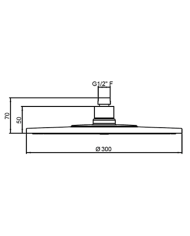 Pomme de douche ronde 300mm Langbourn - Perrin & Rowe