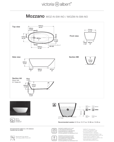 baignoire mozzano victoria albert | Victoria+Albert