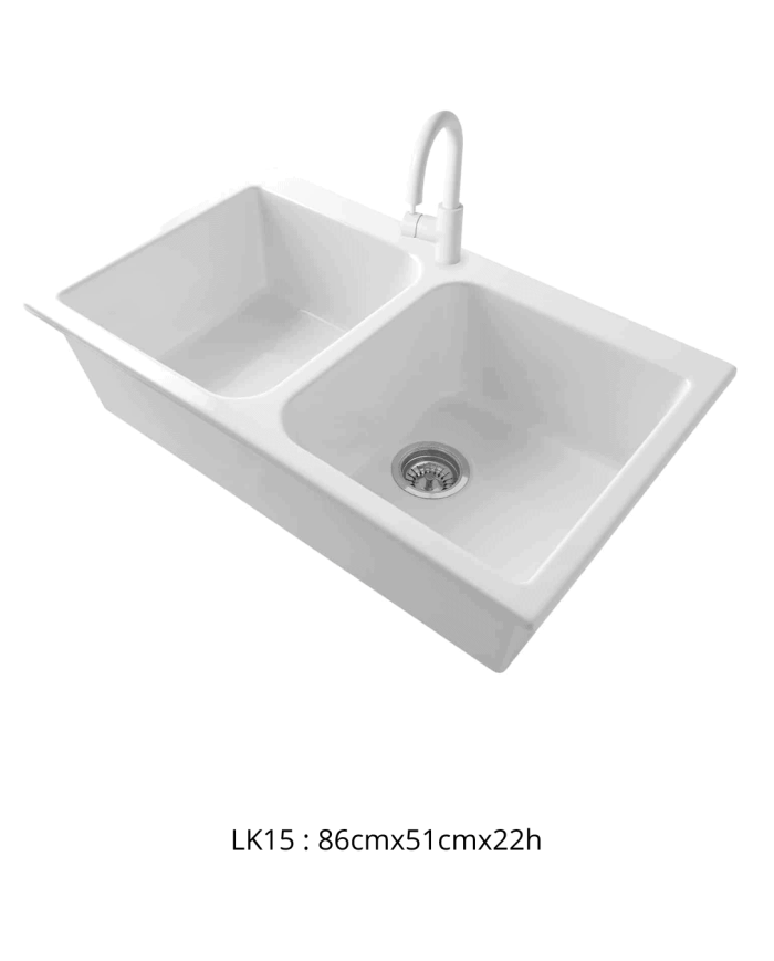 lavabo robinet bleu provence | Évier rétro céramique