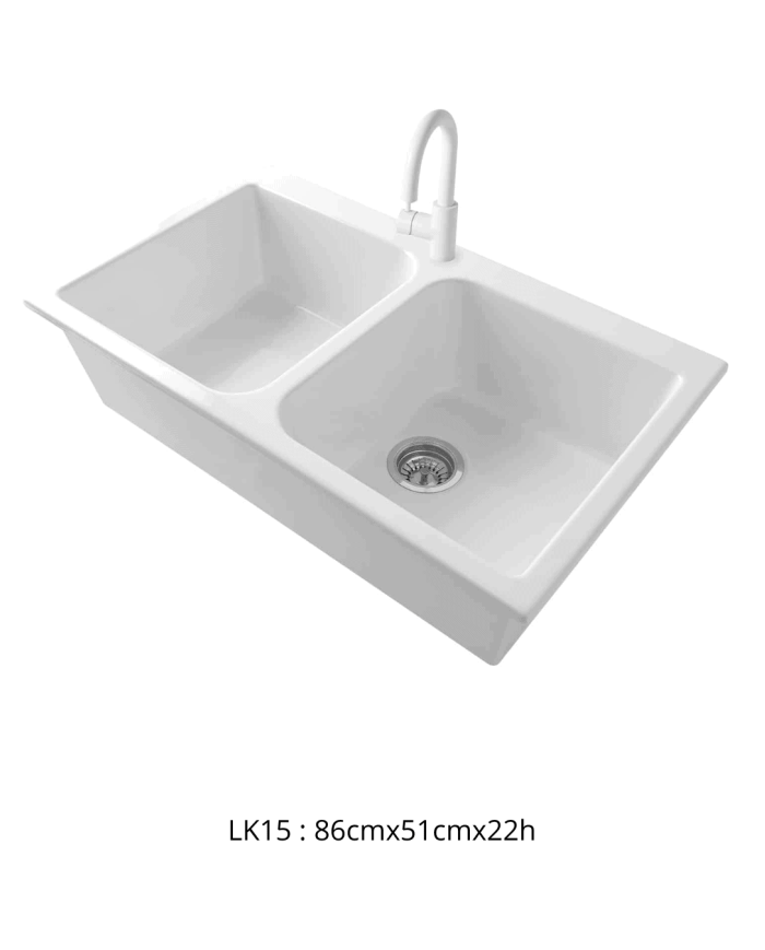 Lavabo avec robinet - Bleu Provence