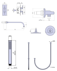 Set de douche 3 Langbourn - Perrin & Rowe