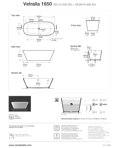 baignoire vintage victoria albert | Vetralla 1650