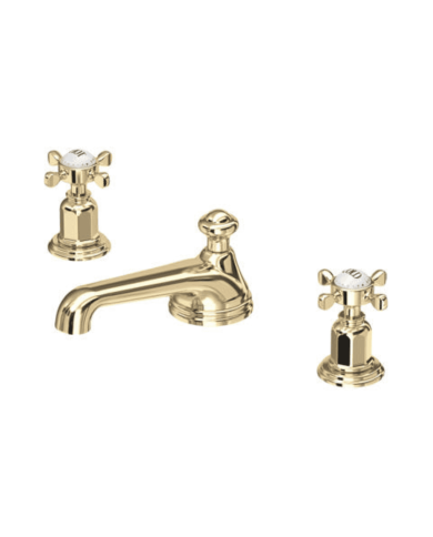 Mélangeur lavabo 3 trous croisillons Traditional - Perrin & Rowe