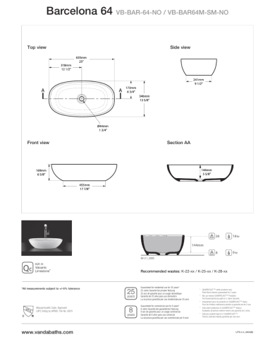 Lavabo Barcelona 64 - Victoria + Albert