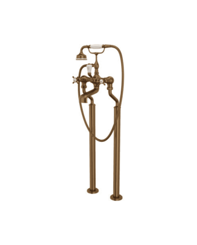 Mélangeur bain/douche sur colonnes croisillons Traditional - Perrin & Rowe