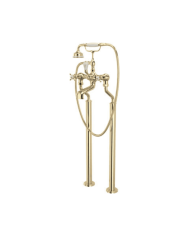 Mélangeur bain/douche sur colonnes croisillons Traditional - Perrin & Rowe