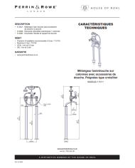 Mélangeur bain/douche sur colonnes croisillons Traditional - Perrin & Rowe