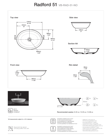 Lavabo Radford 51 - Victoria + Albert