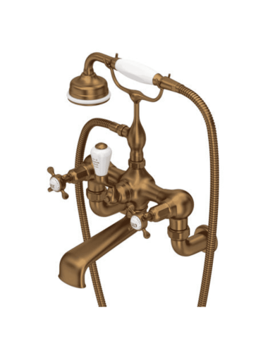 Mélangeur bain/douche mural croisillons Traditional - Perrin & Rowe