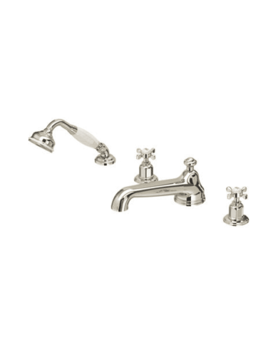 Mélangeur bain/douche 4 trous croisillons Traditional - Perrin & Rowe