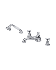 Mélangeur bain/douche 4 trous croisillons Traditional - Perrin & Rowe